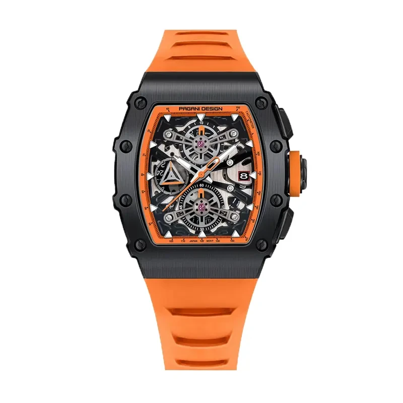 Pagani Design Chronograph Black & Orange Combination Men's Watch- PD-YS011